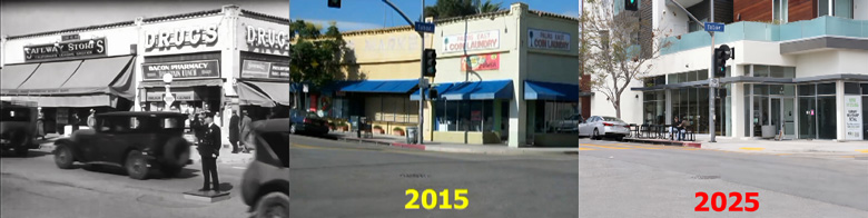 The corner of Motor Avenue and Tabor Street in the Palms neighborhood of Los Angeles