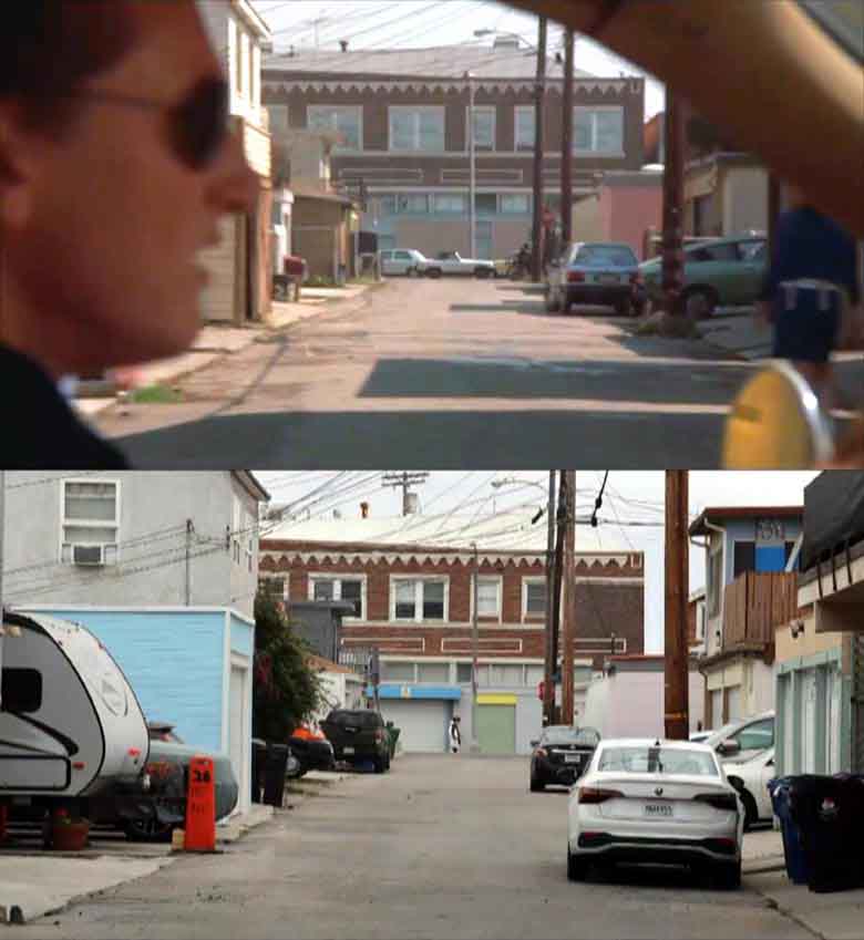 Sean Penn on Speedway looking toward 18th Place and Pacific Avenue