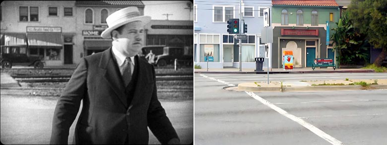 A scene from the Laurel and Hardy movie Liberty.