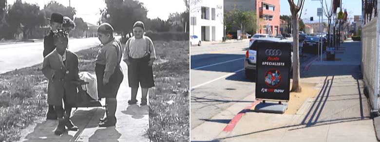 Farina and Joe Cobb on Motor Avenue in the Palms neighborhood of Los Angeles