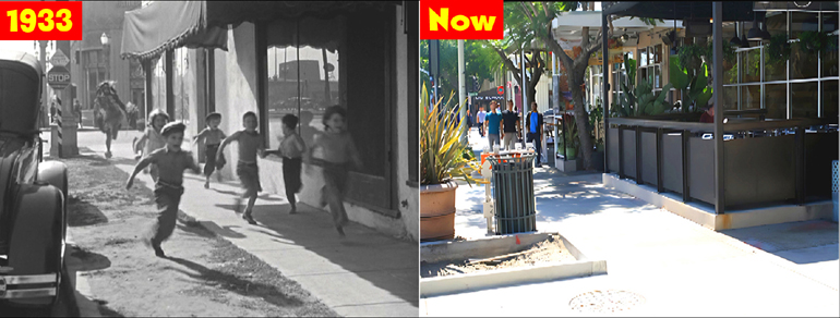 Filming location then and now look at a scene from the Our Gang / The Little Rascals movie The Kid From Borneo