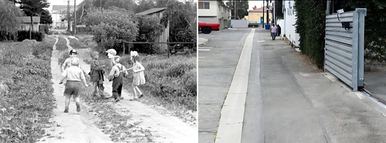 Alley between Woodbine Street and Palms Blvd and between Motor Avenue and Vinton Avenue in Los Angeles