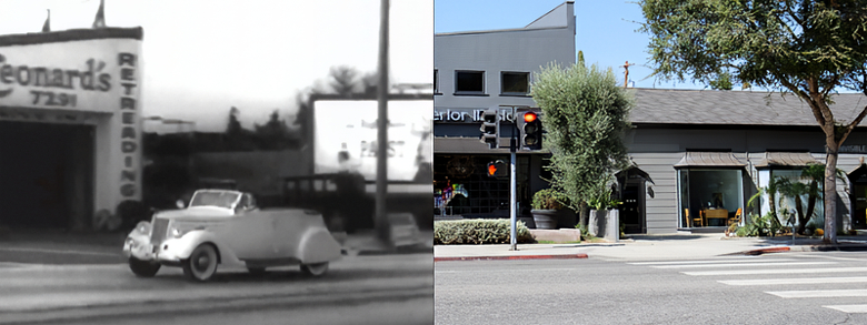 Today's 7300 block of Santa Monica Blvd in West Hollywood