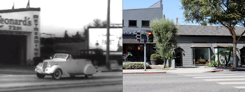 Today's 7300 block of Santa Monica Blvd in West Hollywood