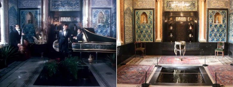 A scene from the music video for the song Golden Brown by The Stranglers.