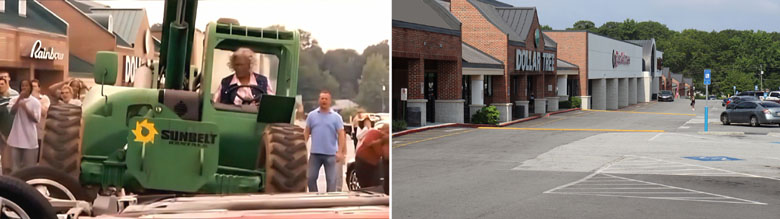 The famous parking lot scene from the Tyler Perry movie Madea Goes To Jail.